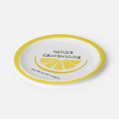 Lemonade Yellow Lemons Pattern personaliseren Papieren Bordje (Gekanteld)