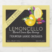 Lemoncello Chalkboard Look Likeurfles Etiket (Enkel label)
