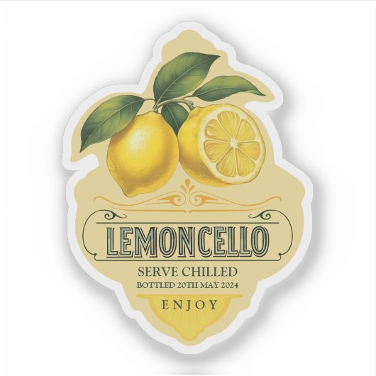 Lemoncello Vinyl Sticker (Devant)