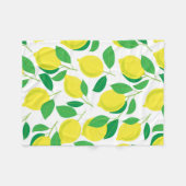Lemonen en bladeren fleece deken (Voorkant (Horizontaal))