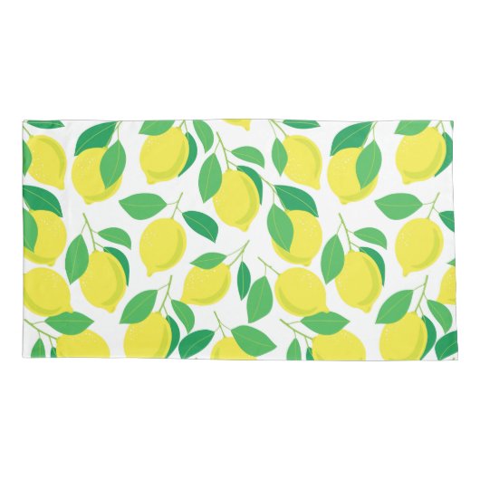 Lemonen en bladeren kussensloop (Achterkant-Links)