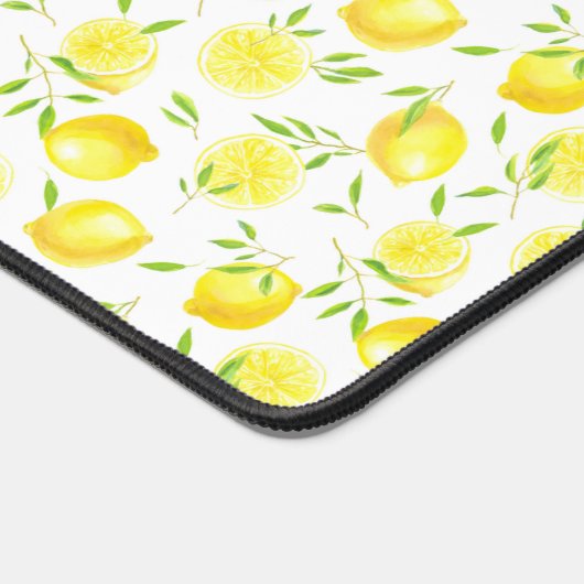 Lemonen en bladeren, verpakkingspapier bureaumat (Hoek)