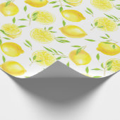Lemonen en bladeren, verpakkingspapier cadeaupapier (Hoek)