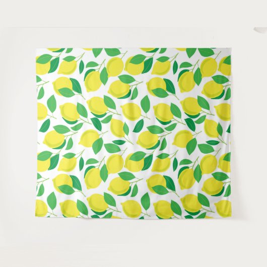 Lemonen en bladeren wandkleed (Voorkant (horizontaal))