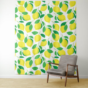 Lemonen en bladeren wandkleed