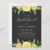 Lemonen en Sinaasappels Chalkboard Summer Bridal B Kaart (Voorkant)