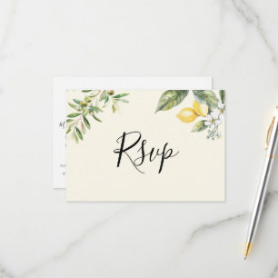 Lemonentuin Boter Geel Menu Keuze RSVP Kaart