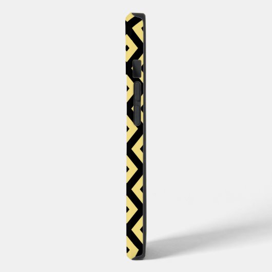 Lemongeel en zwart diamantpatroon Case-Mate iPhone case (Achterkant / Links)