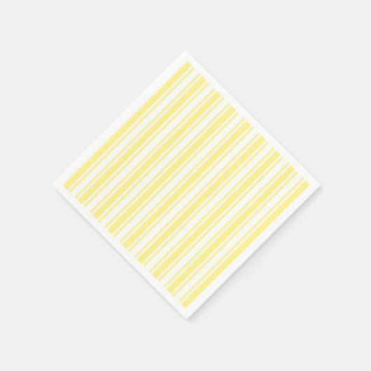 Lemongele en witte snoepjes strepen servet (Hoek)