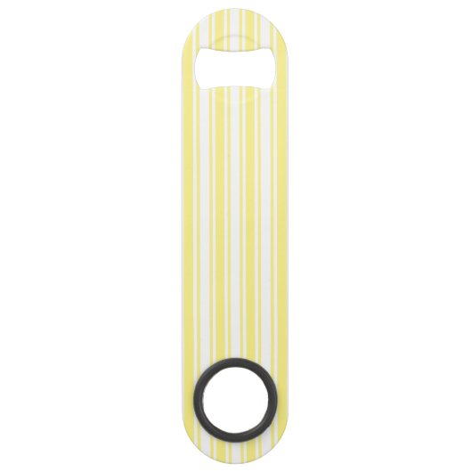 Lemongele en witte snoepjes strepen speed flessenopener (Achterkant)