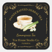 Lemongrass Tea Square Label (Voorkant)