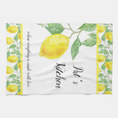 Lemonpatroon personaliseren theedoek (Horizontaal)