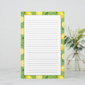 Lemons Achtergrondpatroon Briefpapier (Staand voorkant)