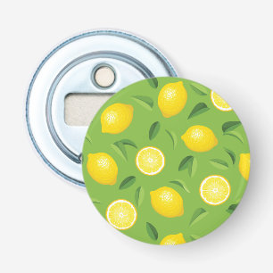 Lemons Achtergrondpatroon Button Flesopener
