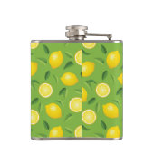 Lemons Achtergrondpatroon Heupfles (Achterkant)