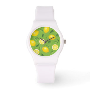 Lemons Achtergrondpatroon Horloge