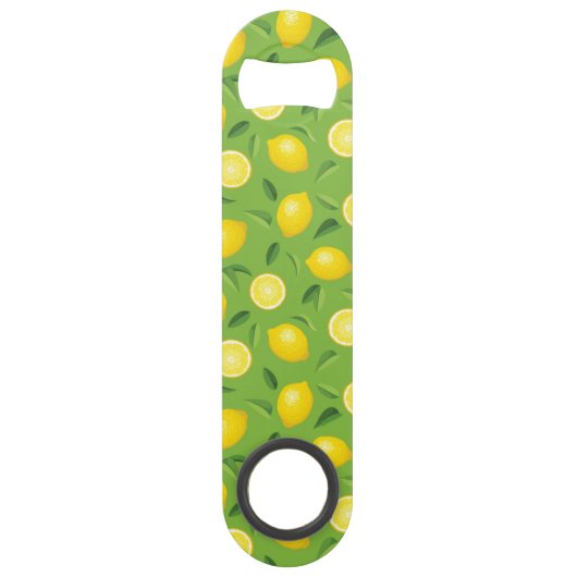 Lemons Achtergrondpatroon Speed Flessenopener (Voorkant)