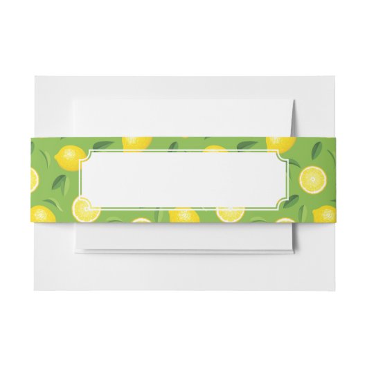Lemons Achtergrondpatroon Uitnodigingen Wikkel (Voorkant Voorbeeld)