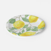 Lemons afdrukken Bord papier in geel en groen (Gekanteld)