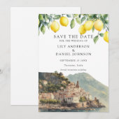 Lemons Amalfi Coast Italy Wedding Save The Date (Voorkant / Achterkant)
