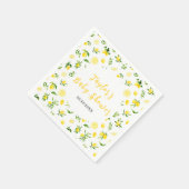 Lemons and Foliage Baby Shower Servet (Hoek)