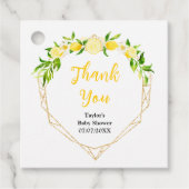 Lemons and Foliage Baby Shower Thank You Bedankjes Labels (Voorkant)