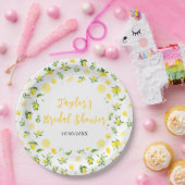 Lemons and Foliage Bridal Shower Papieren Bordje (Feest)