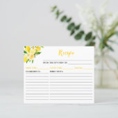 Lemons and Foliage Recipe Card (Staand voorkant)