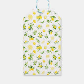 Lemons and Foliage Wedding Thank You Cadeaulabel (Achterkant)