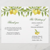 Lemons Blossom Greenery Folded Wedding (Voorkant)
