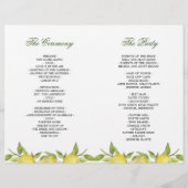 Lemons Blossom Greenery Folded Wedding (Achterkant)