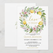 Lemons & Blossoms Spring Garden Bridal Shower Kaart (Voorkant / Achterkant)