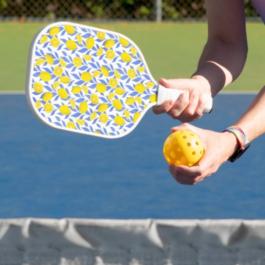 Lemons Blue Mediterranean Pickleball Paddle (Insitu)