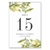 Lemons boho WEDDING gepersonaliseerd tafelnummer (Achterkant)