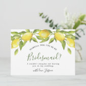 Lemons Bunch Serez-Vous Mon Invitation De Bridesma (Debout devant)