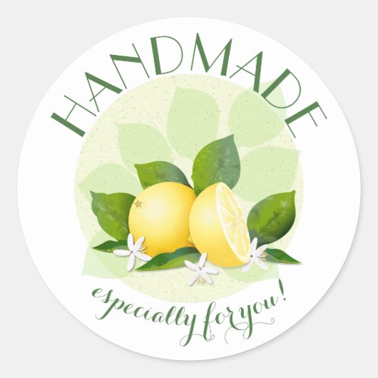 Lemons Citrus Fruit Canning Gift Ronde Sticker (Voorkant)