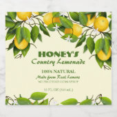 Lemons Citrus Fruit Floral Bier Etiket (Enkel label)