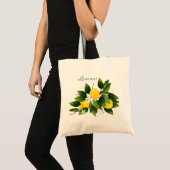 Lemons Citrus Fruit Floral Tote Bag (Voorkant (product))