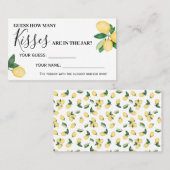 Lemons Combien de baisers Fête des mariées Carte d (Devant / Derrière)