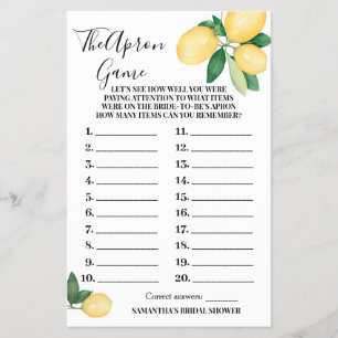 Lemons de Kaart van het Spel van het Vrijgezellenf