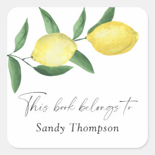 Lemons - Dit boek behoort tot Vierkante Sticker