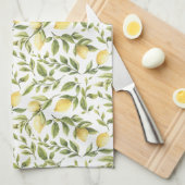 Lemons en bladeren | theedoek (Quarter Fold)