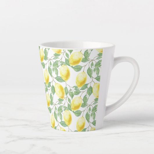 Lemons en bladluiken Latte Mok (Rechts)