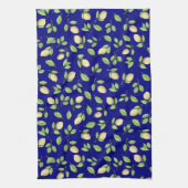 Lemons en blauw theedoek (Verticaal)