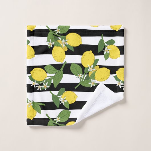 Lemons en bloesems met roes bad handdoek (Wasdoekje)