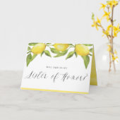 Lemons en Greenery... ben je mijn zuster van eer? Kaart (Gele Bloem)