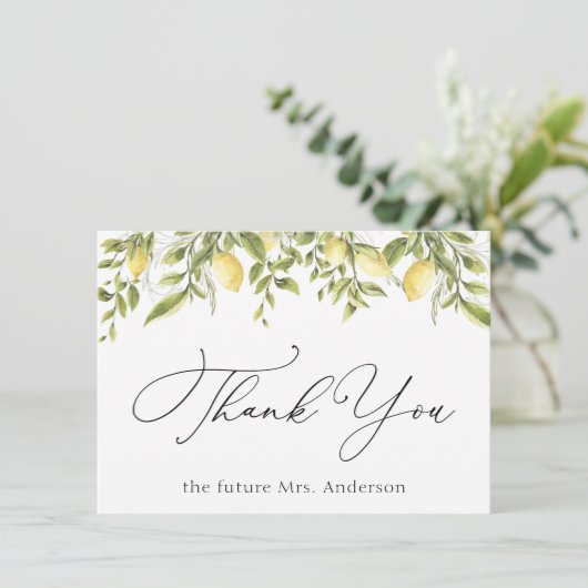 Lemons en Greenery Dank u (Staand voorkant)