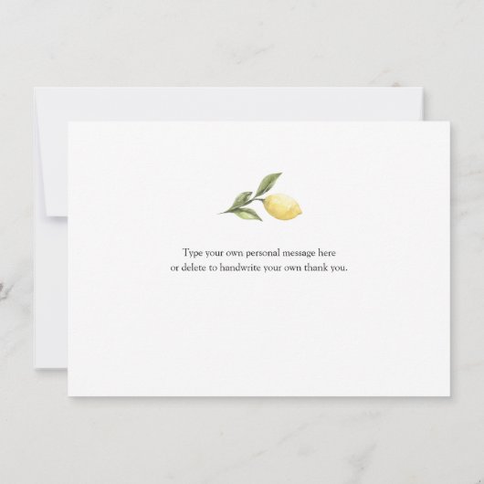 Lemons en Greenery Dank u (Achterkant)