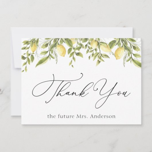 Lemons en Greenery Dank u (Voorkant)