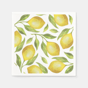 Lemons en Greenery PARTY Paper Napkins Servet